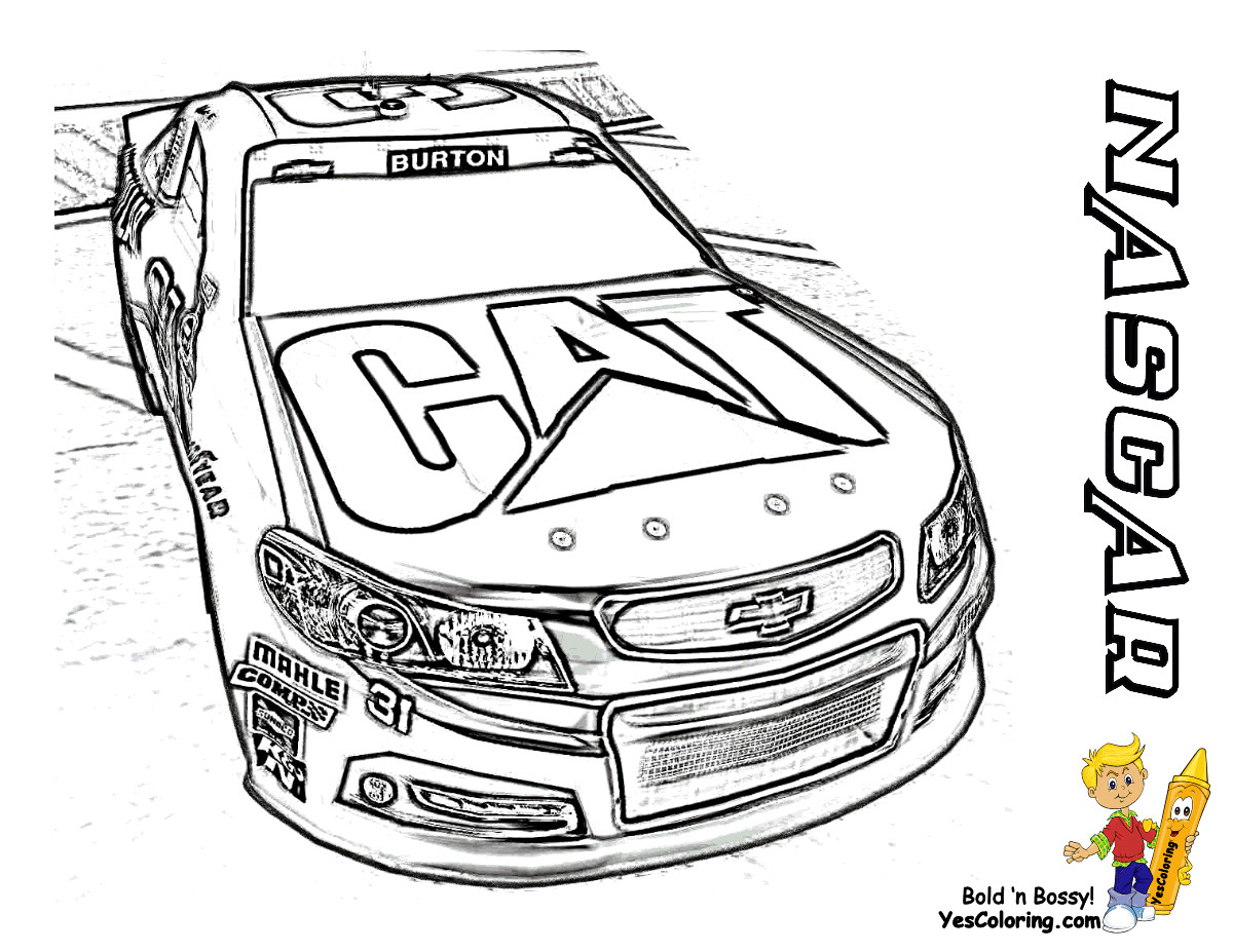 Coloring Pages For Boys Sports Racing
 Free NASCAR Coloring Pages The Sports Fan
