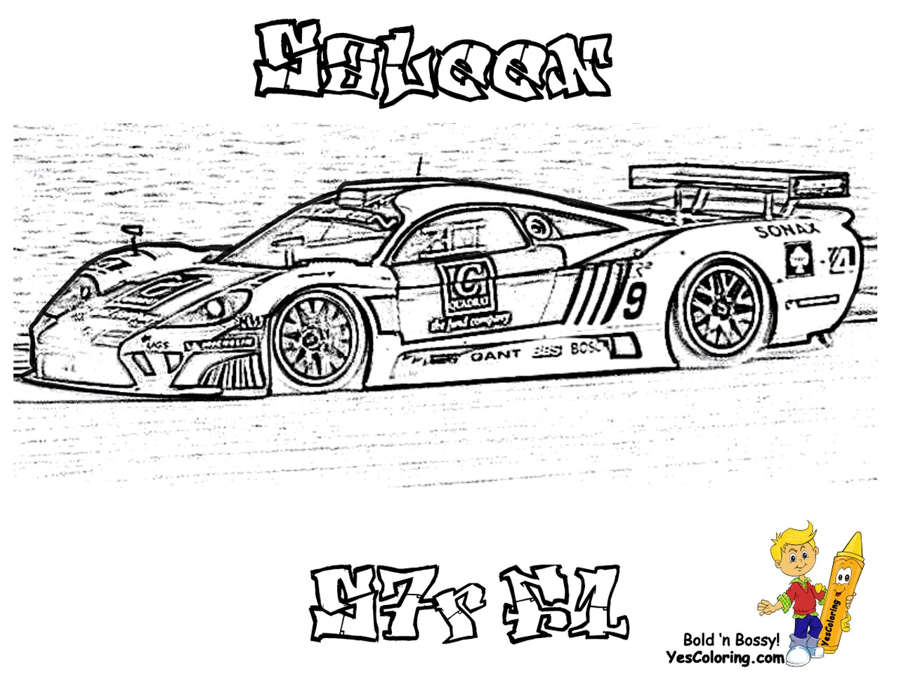 Coloring Pages For Boys Sports Racing
 Get This Saleen Nascar racing car coloring pages for boys