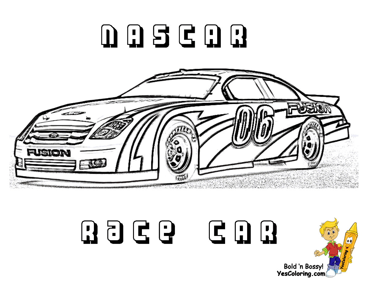 Coloring Pages For Boys Sports Racing
 Free NASCAR Coloring Pages The Sports Fan