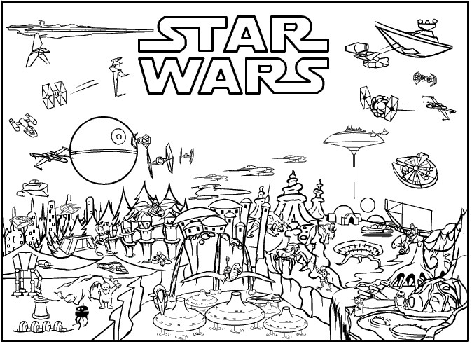 Coloring Pages For Boys Star Wars
 Star Wars Coloring Pages Free Printable