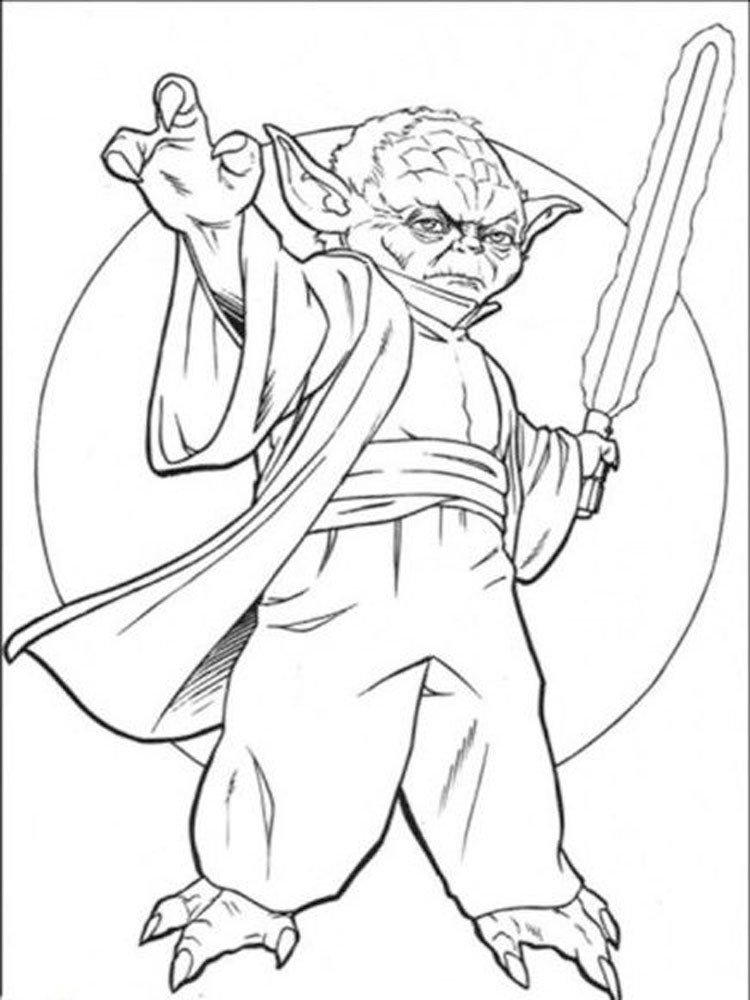 Coloring Pages For Boys Star Wwars
 Star Wars Yoda coloring pages Free Printable Star Wars