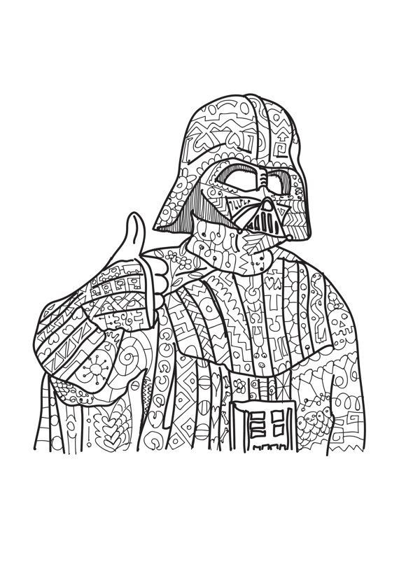 Coloring Pages For Boys Star Wwars
 Darth Vader Star Wars coloring page Adult coloring by