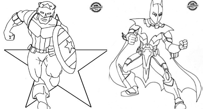 Coloring Pages For Boys Superheros
 Superhero Inspired Coloring Pages