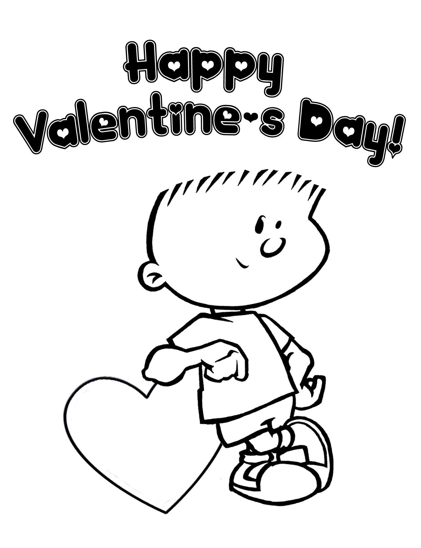 Coloring Pages For Boys Valentines
 Free Printable Valentine Coloring Pages For Kids