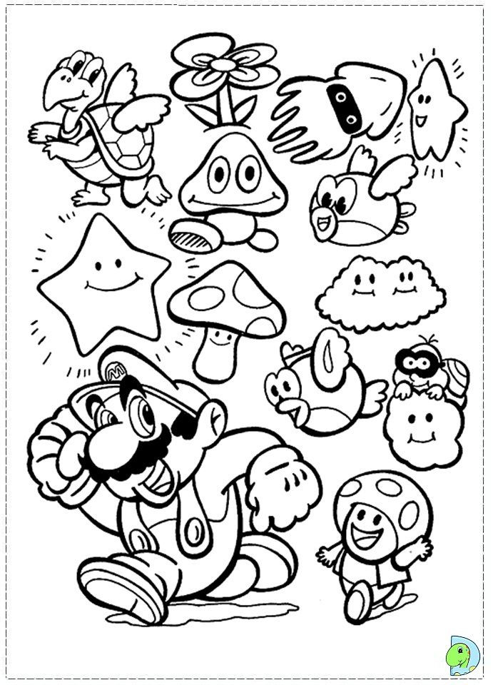 Coloring Pages For Boys Video Games
 Games Super Mario Bros Coloring Pages Printable Kids