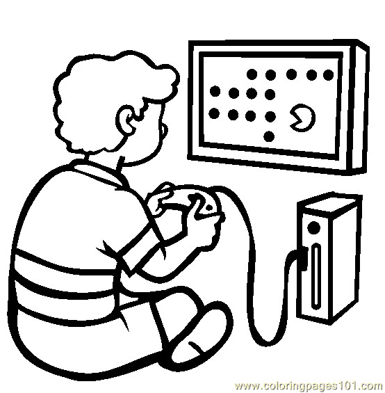 Coloring Pages For Boys Video Games
 The Video Game Console Coloring Page Free Games Coloring