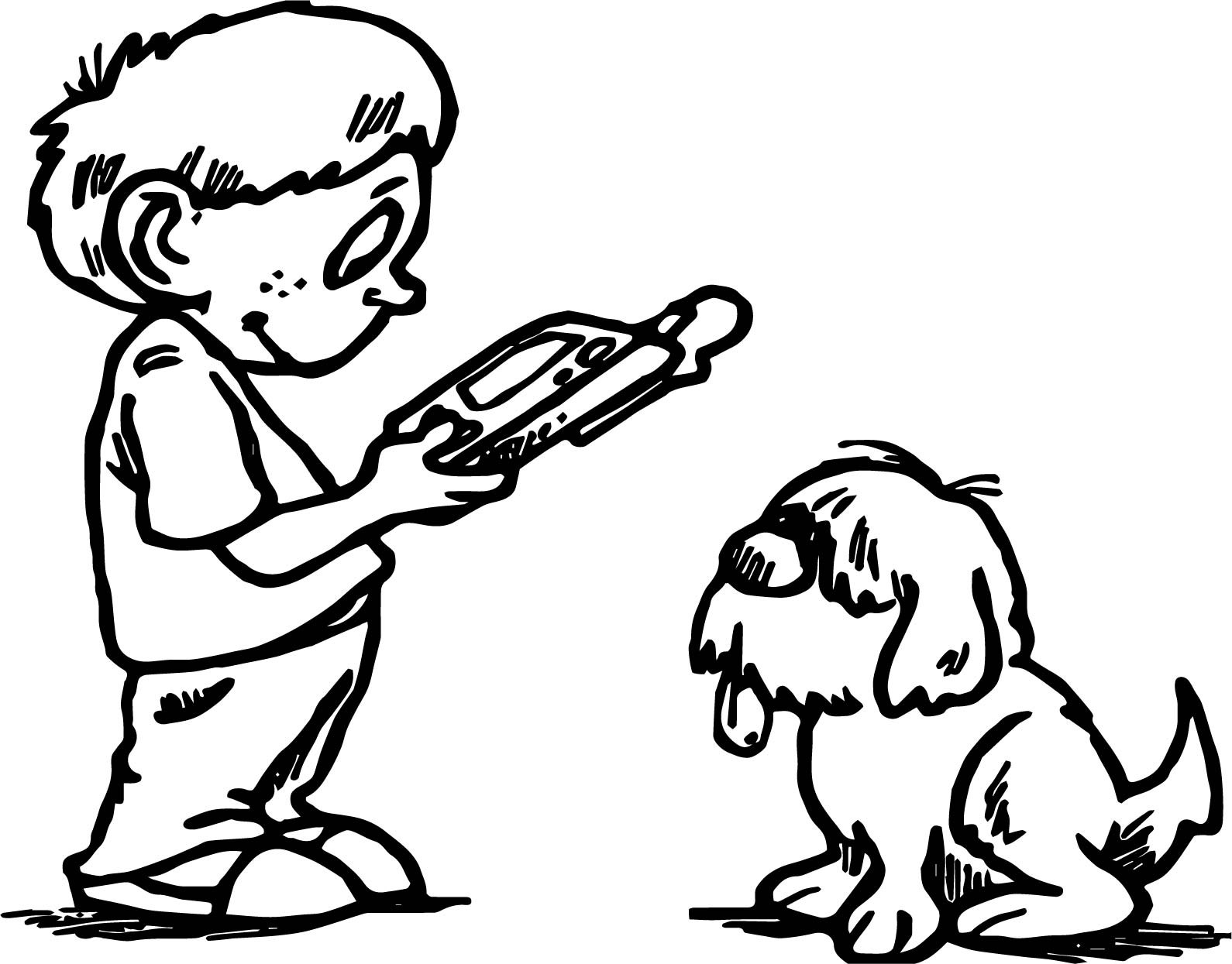 Coloring Pages For Boys Video Games
 Boy Playing puter Games With Dog Coloring Page