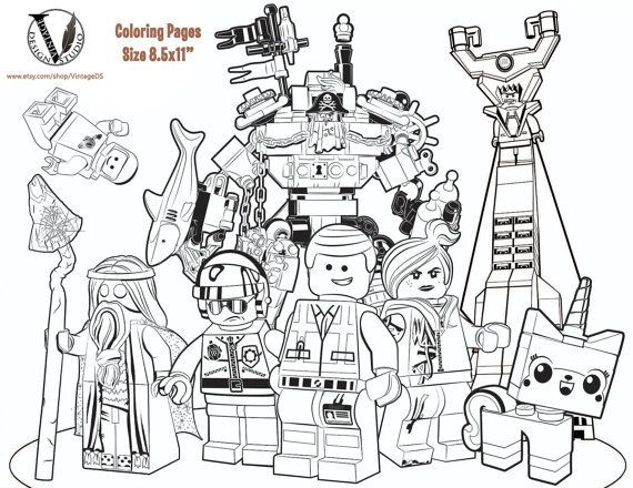 Coloring Pages For Boys Video Games
 The LEGO Movie Coloring pages 15 Pages Game Games