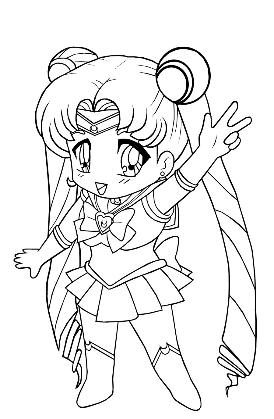 Coloring Pages For Girl Kids
 Kids Anime Girl Coloring Pages To Print