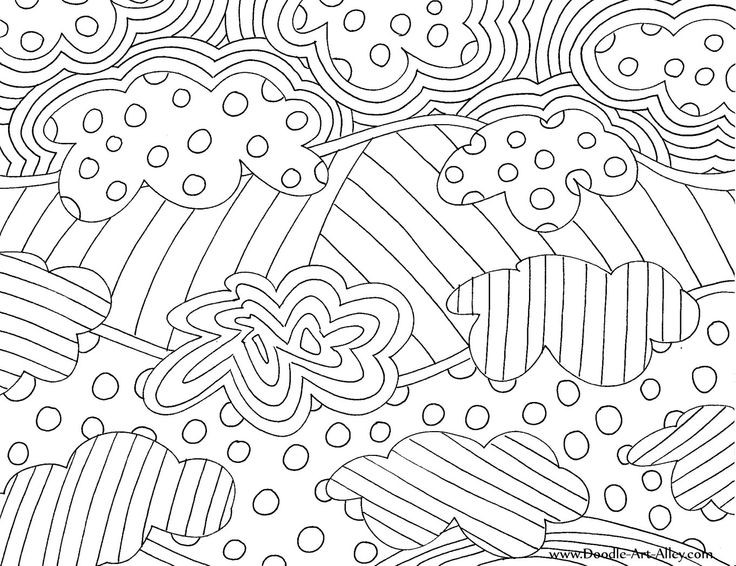 Coloring Pages For Girls Abstract Art
 Abstract Coloring Pages Doodle Art Alley