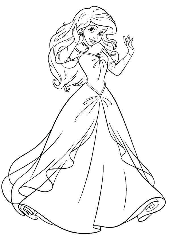 Coloring Pages For Girls Disney Princess
 print coloring image printables