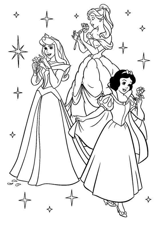 Coloring Pages For Girls Disney Princess
 Belle Princess Coloring Pages For Girls Disney