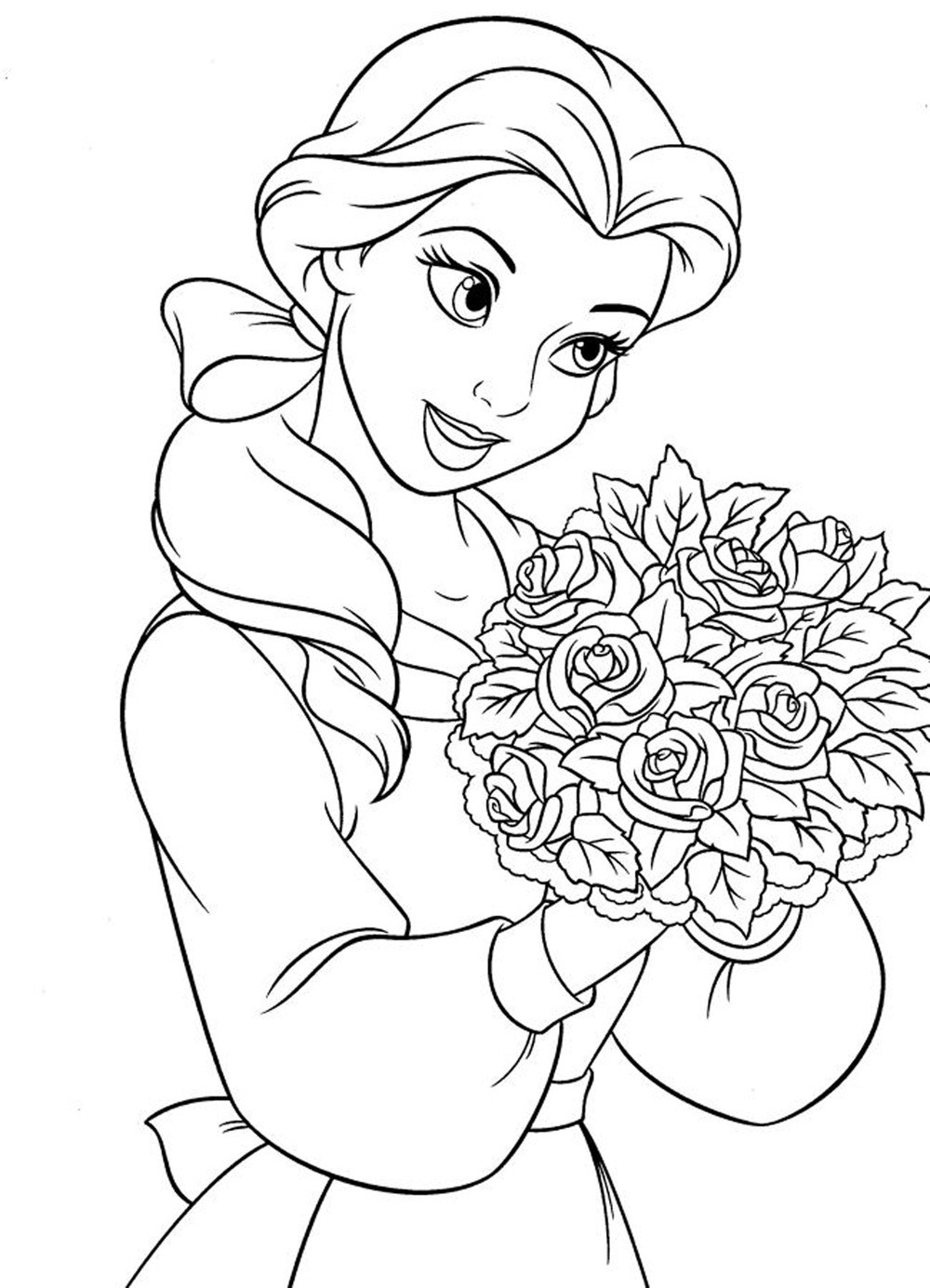 Coloring Pages For Girls Disney Princess
 Free Printable Disney Princess Coloring Pages For Kids