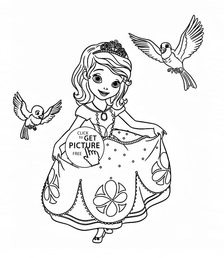 Coloring Pages For Girls Disney Princess
 28 best Disney princess coloring pages images on Pinterest