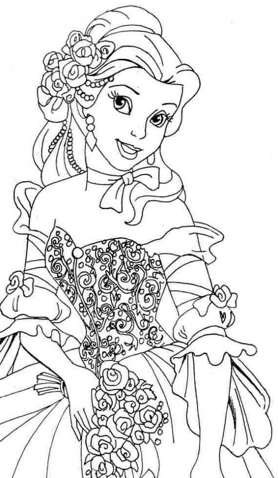 Coloring Pages For Girls Disney Princess
 Get This Belle Coloring Pages Disney Princess for Girls