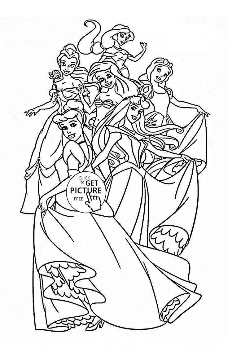 Coloring Pages For Girls Disney Princess
 57 best Coloring pages for girls images on Pinterest