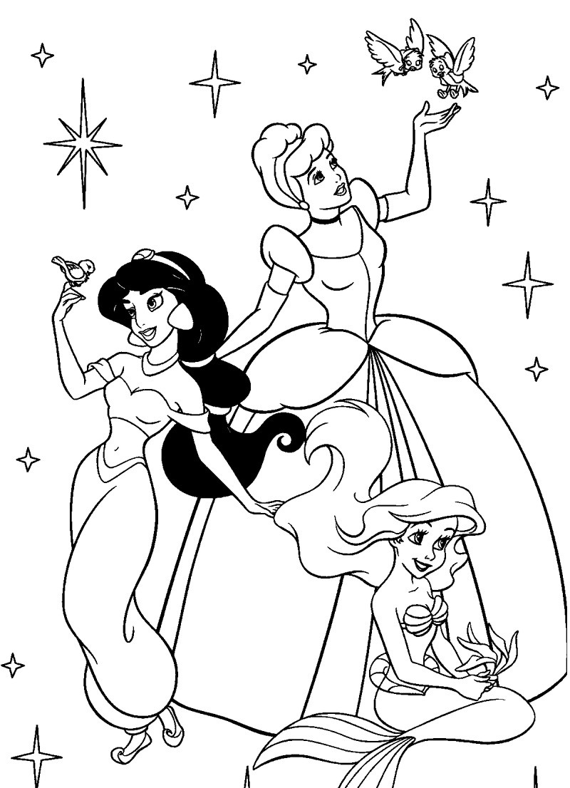 Coloring Pages For Girls Disney Princess
 Disney Coloring Pages To Color