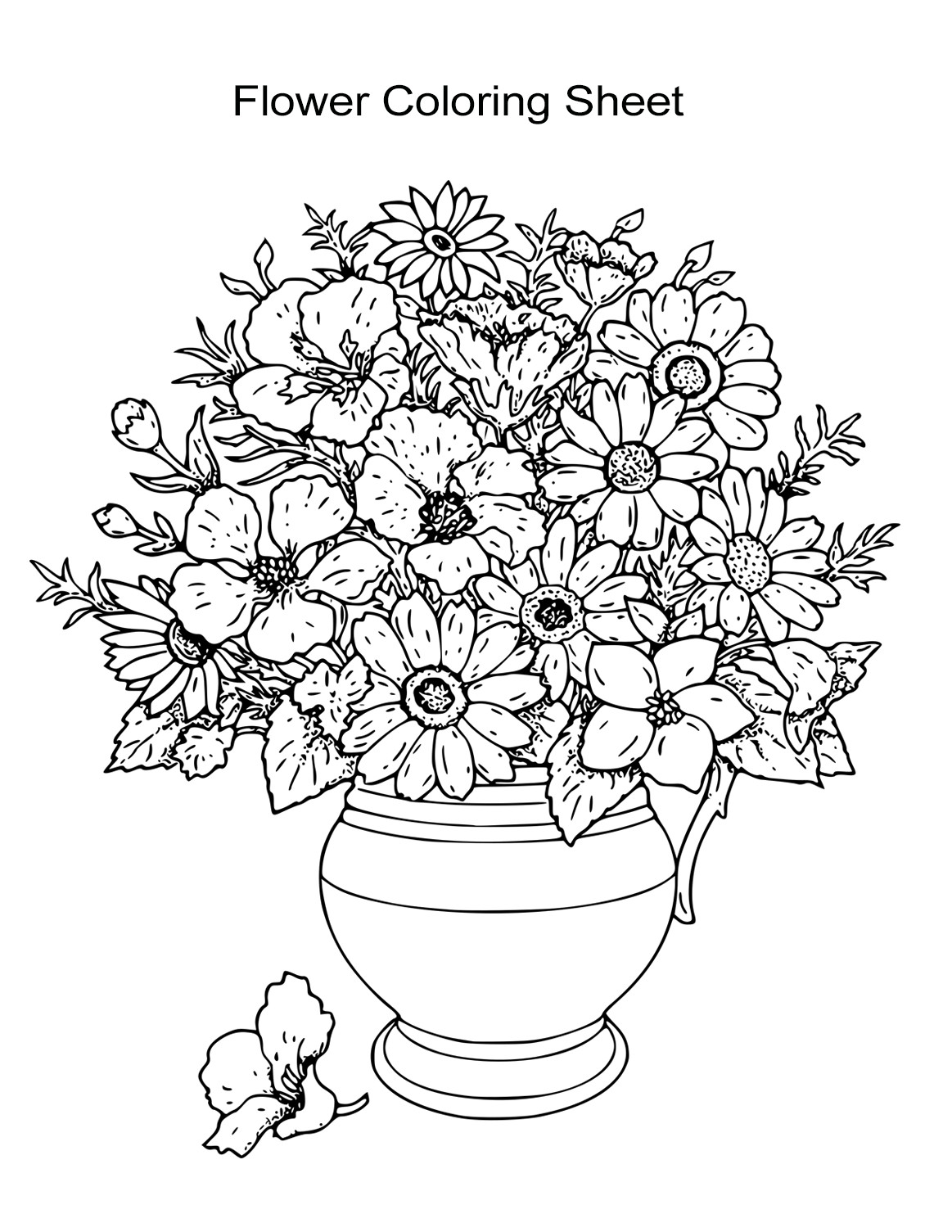 Coloring Pages For Girls Flowers
 10 Flower Coloring Sheets for Girls and Boys Free