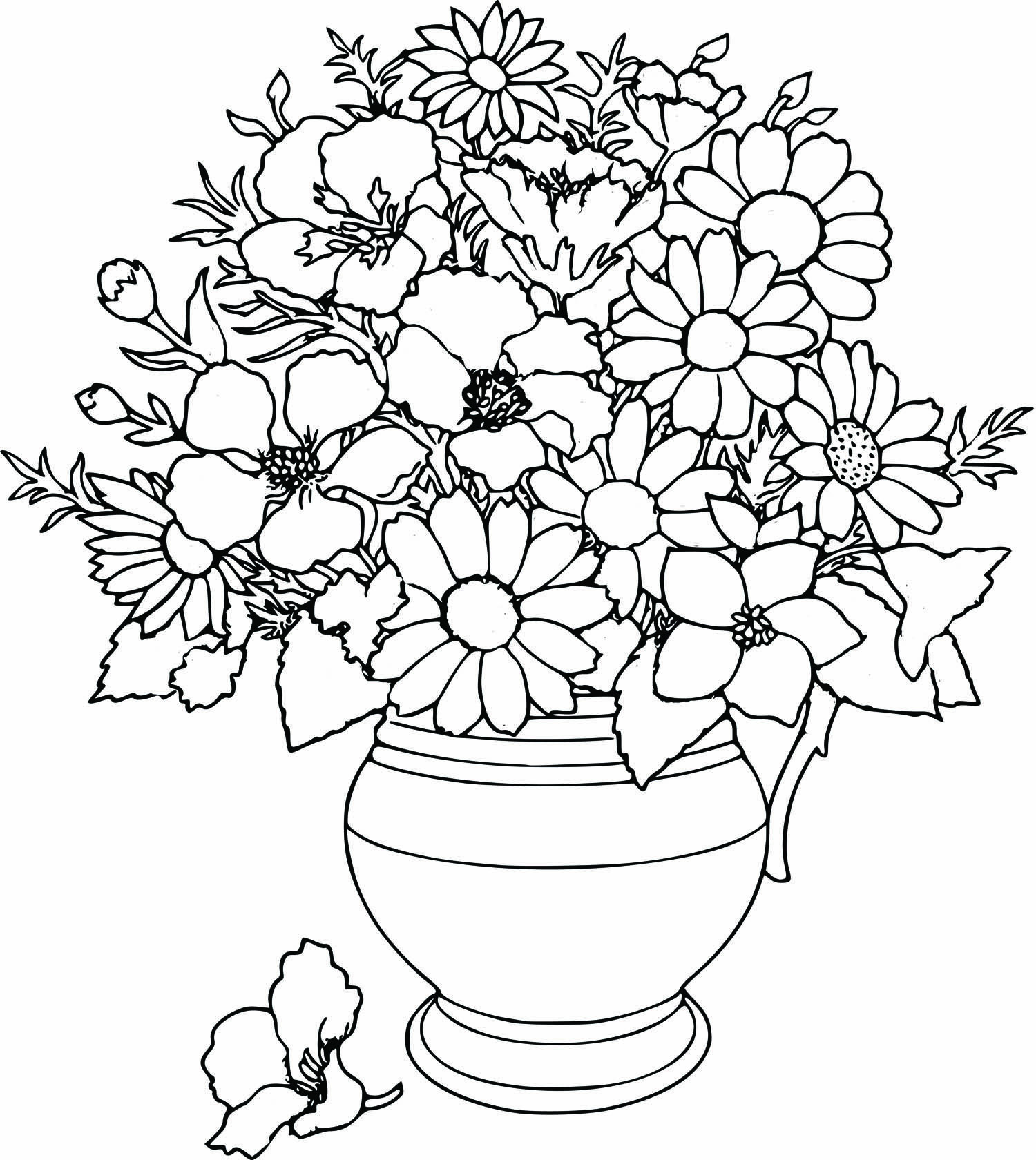 Coloring Pages For Girls Flowers
 Free Beautifull Flower Coloring Pages