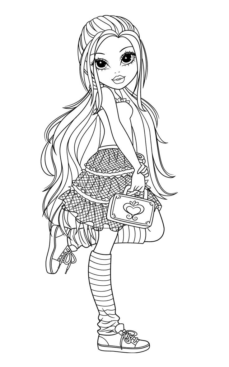 Coloring Pages For Girls Intermidiet
 moxie girlz coloring pages