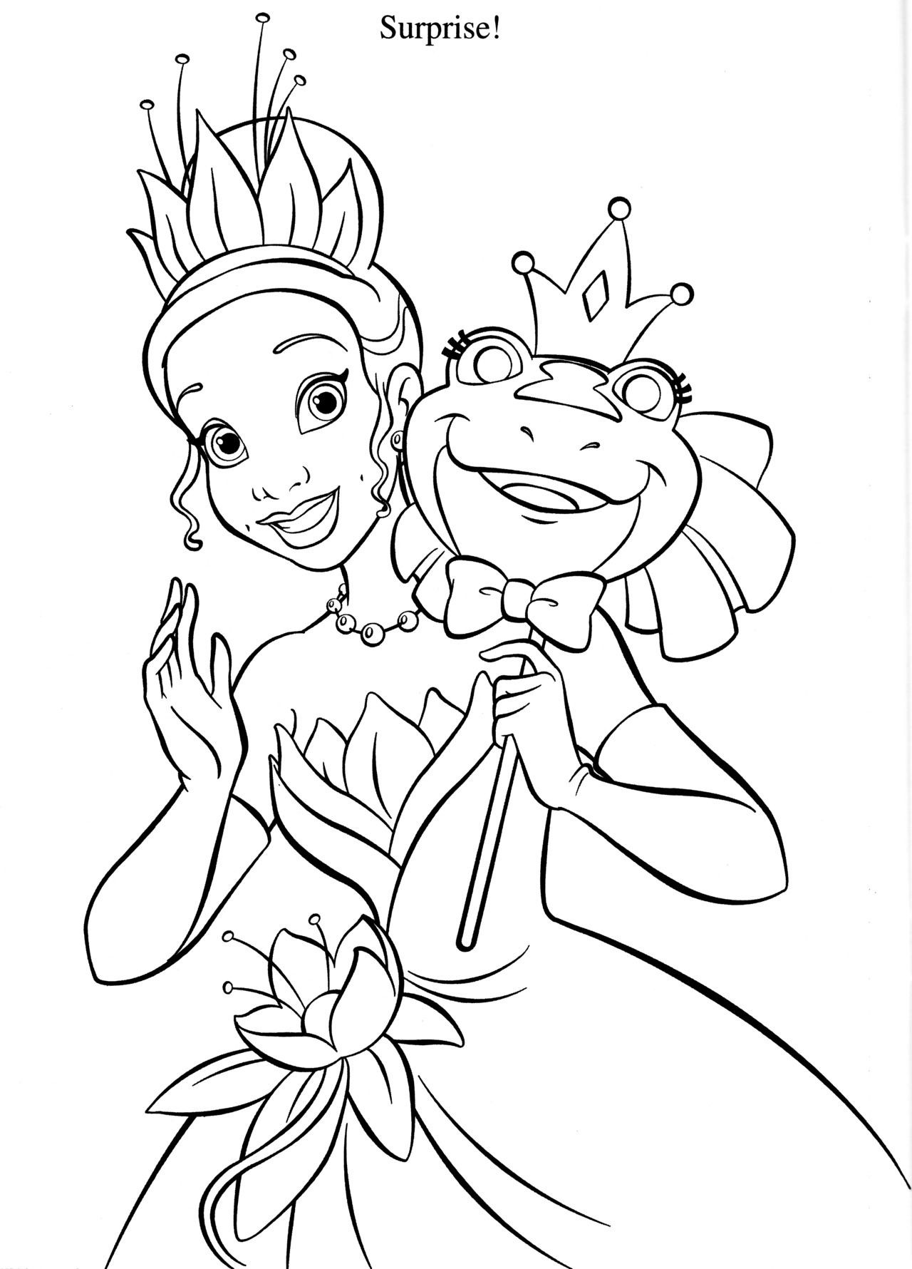 Coloring Pages For Girls Mouted Princess
 The Princess & the Frog Coloring Page
