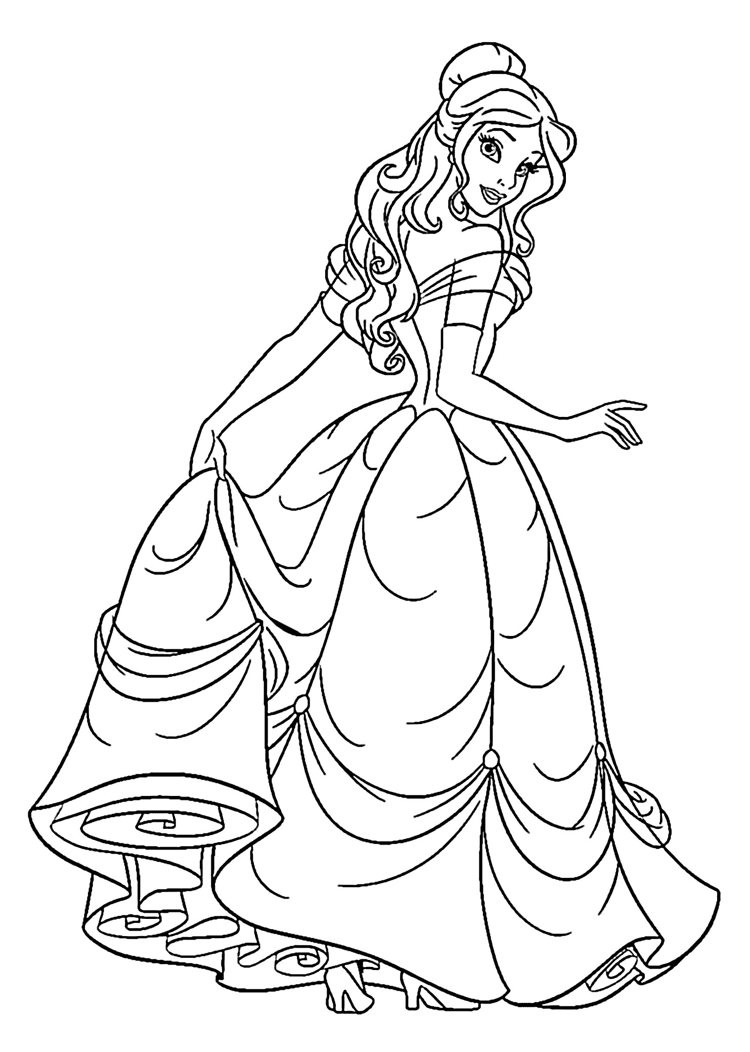 Coloring Pages For Girls Mouted Princess
 Beauty princess coloring pages for kids printable free