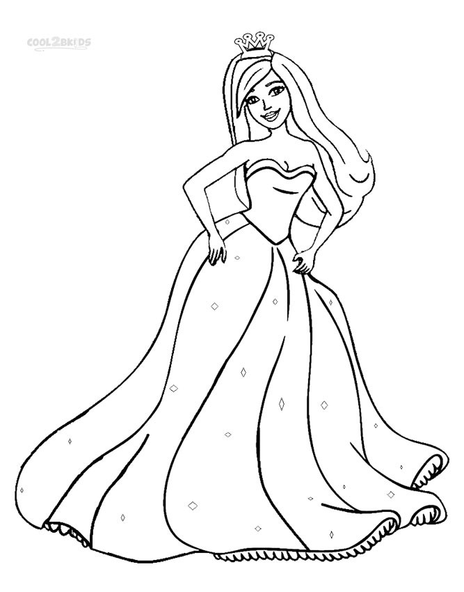 Coloring Pages For Girls Mouted Princess
 Printable Barbie Princess Coloring Pages For Kids