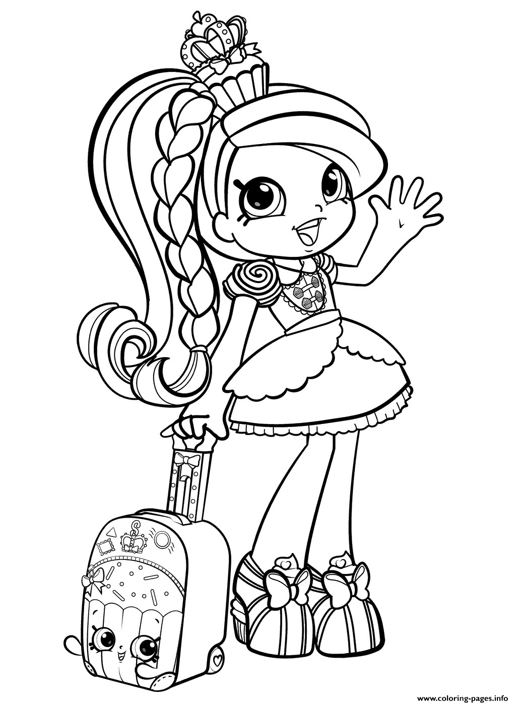 Coloring Pages For Girls Online
 Shopkins Girl In World Vacation Season 8 Coloring Pages