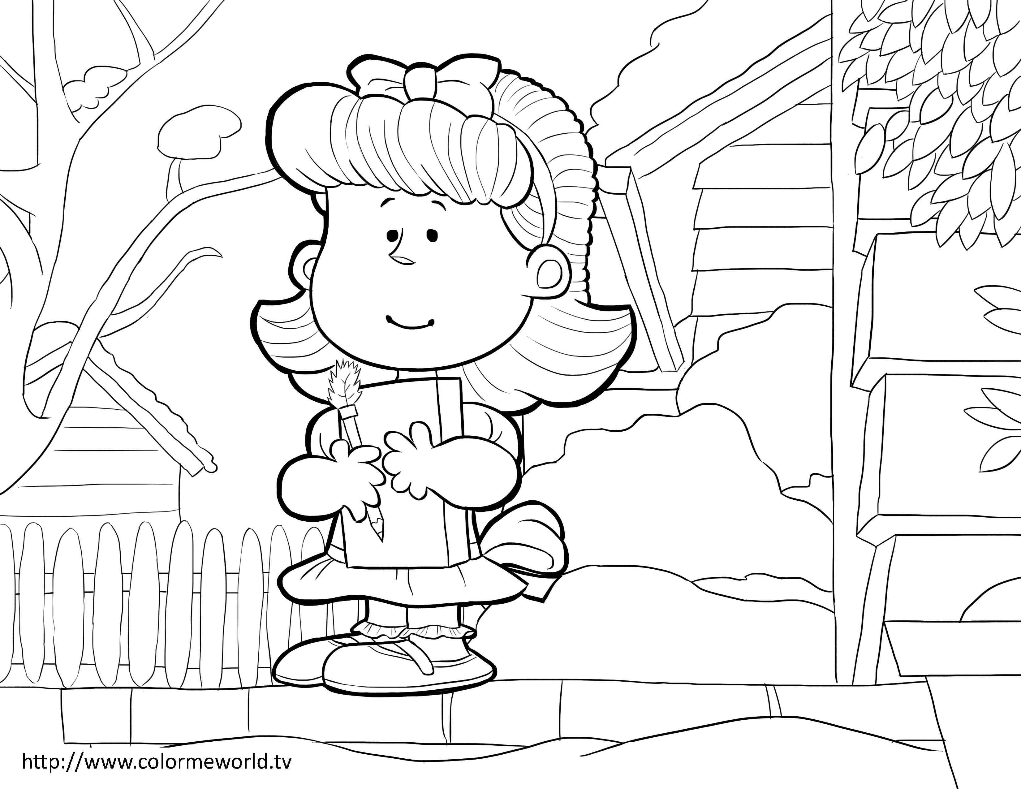 Coloring Pages For Girls Pdf
 Little Red Haired Girl PDF Printable Coloring Page