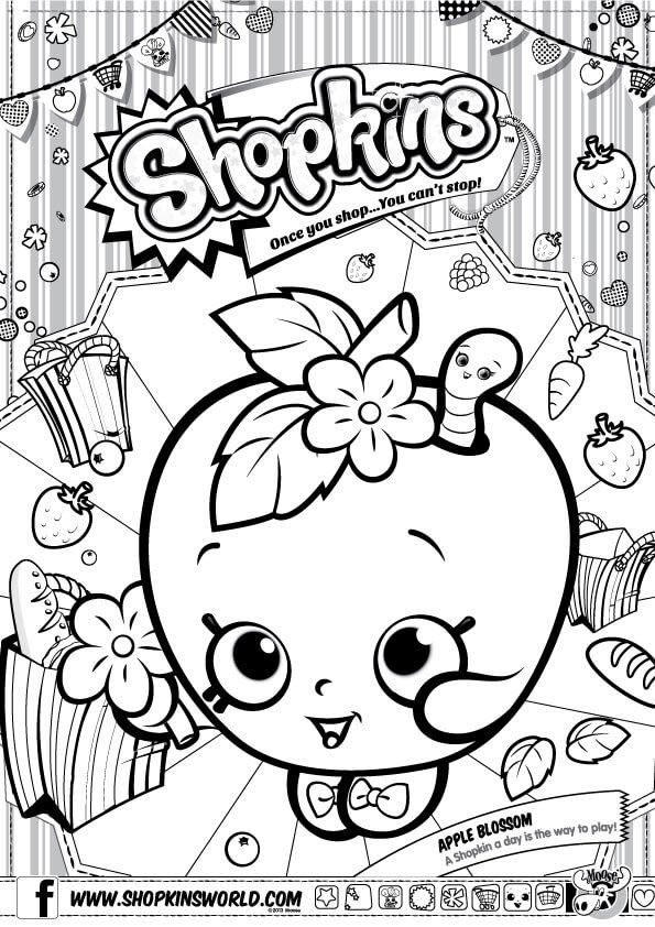 Coloring Pages For Girls Shopkins Apple
 Shopkins Coloring Pages Season 1 Made by a Princess