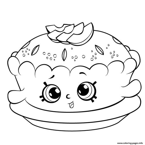 Coloring Pages For Girls Shopkins Apple
 Print shopkins season 6 Apple Pie coloring pages