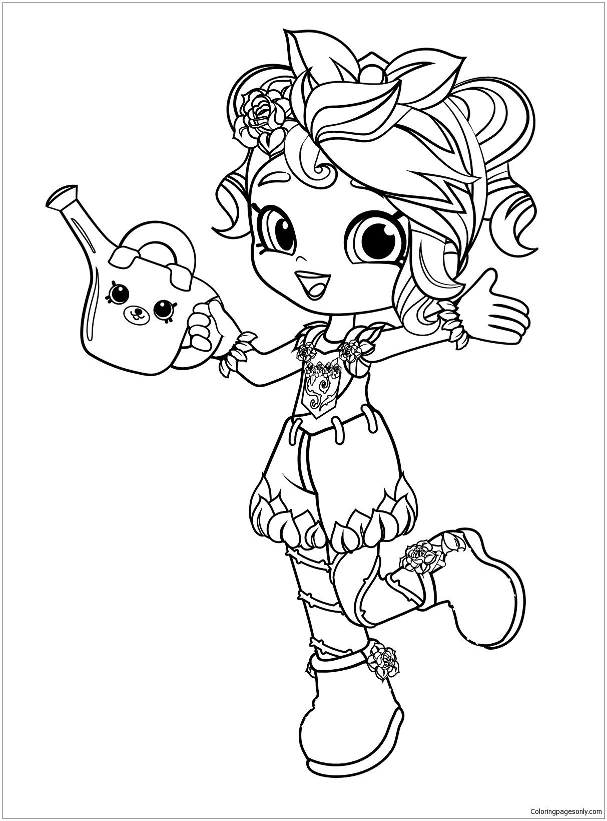 Coloring Pages For Girls Shopkins Apple
 Shopkins Shoppies Ballet Coloring Page
