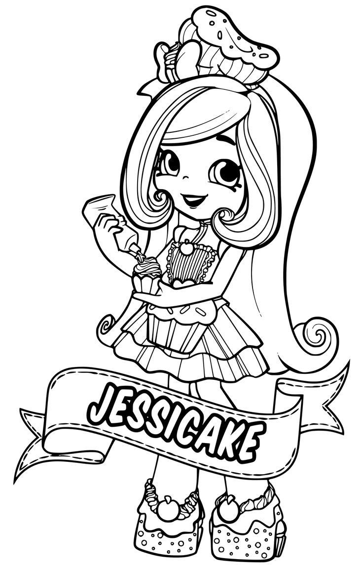 Coloring Pages For Girls Shopkins Apple
 Shoppies Coloring Pages