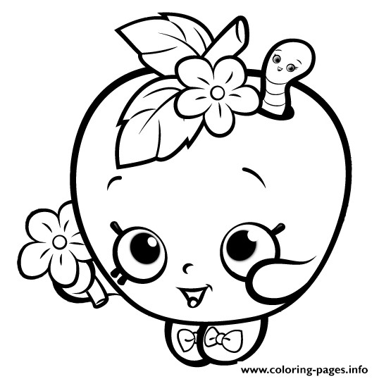 Coloring Pages For Girls Shopkins Cookie
 Cute Shopkins For Girls Coloring Pages Printable
