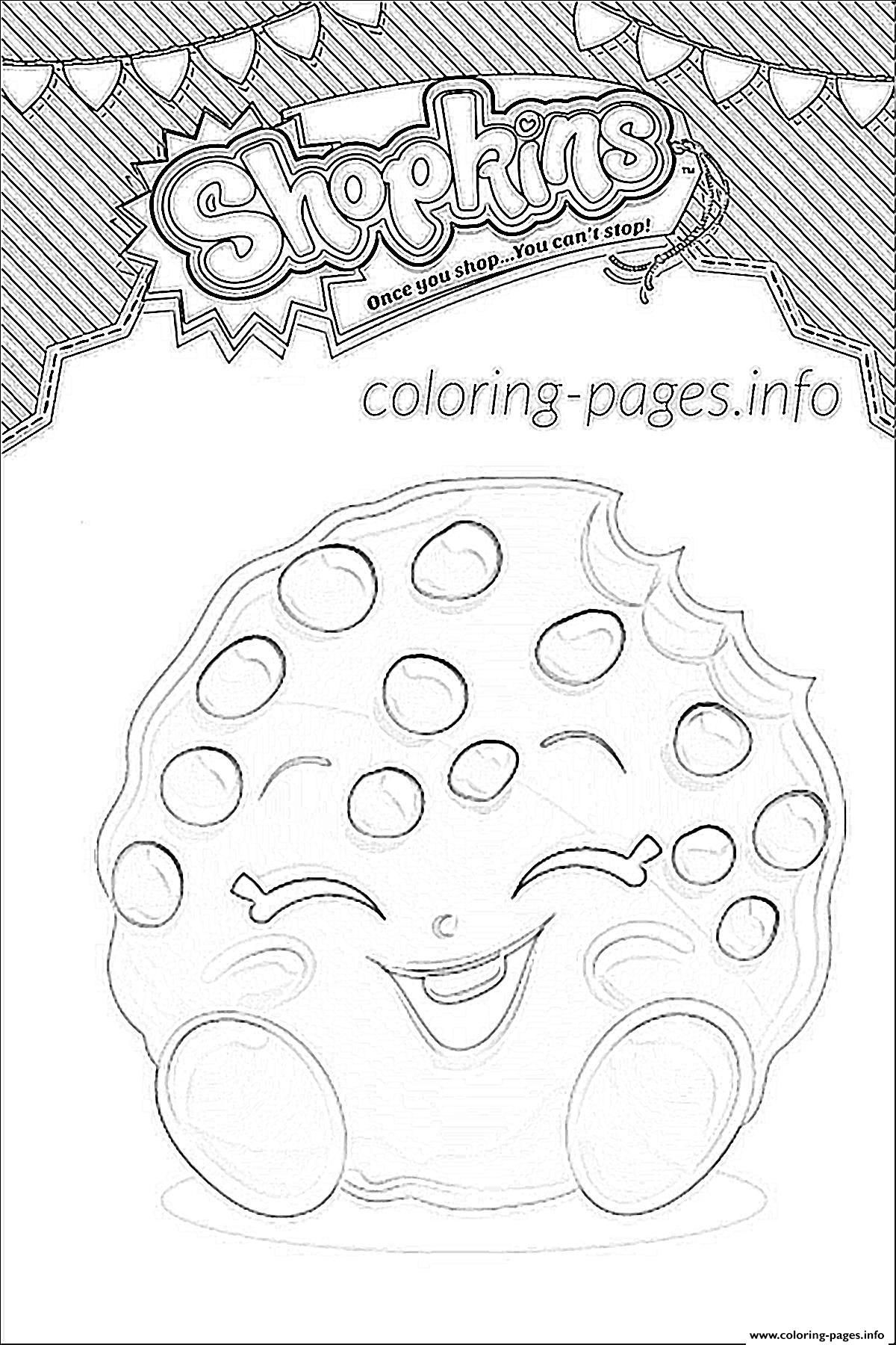 Coloring Pages For Girls Shopkins Cookie
 Print shopkins kooky cookie shoppies coloring pages