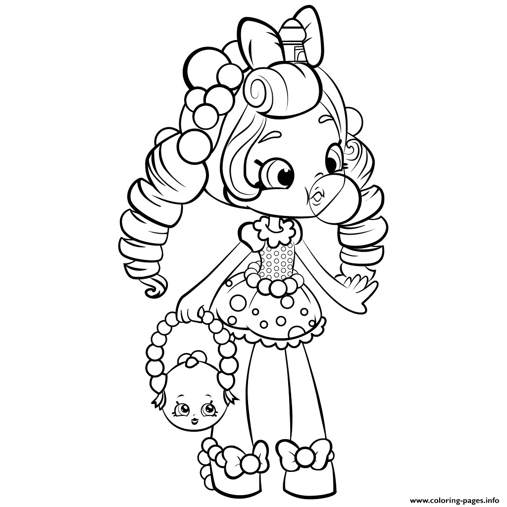 Coloring Pages For Girls Shopkins Cookie
 Print shopkins shoppies gum baloon coloring pages