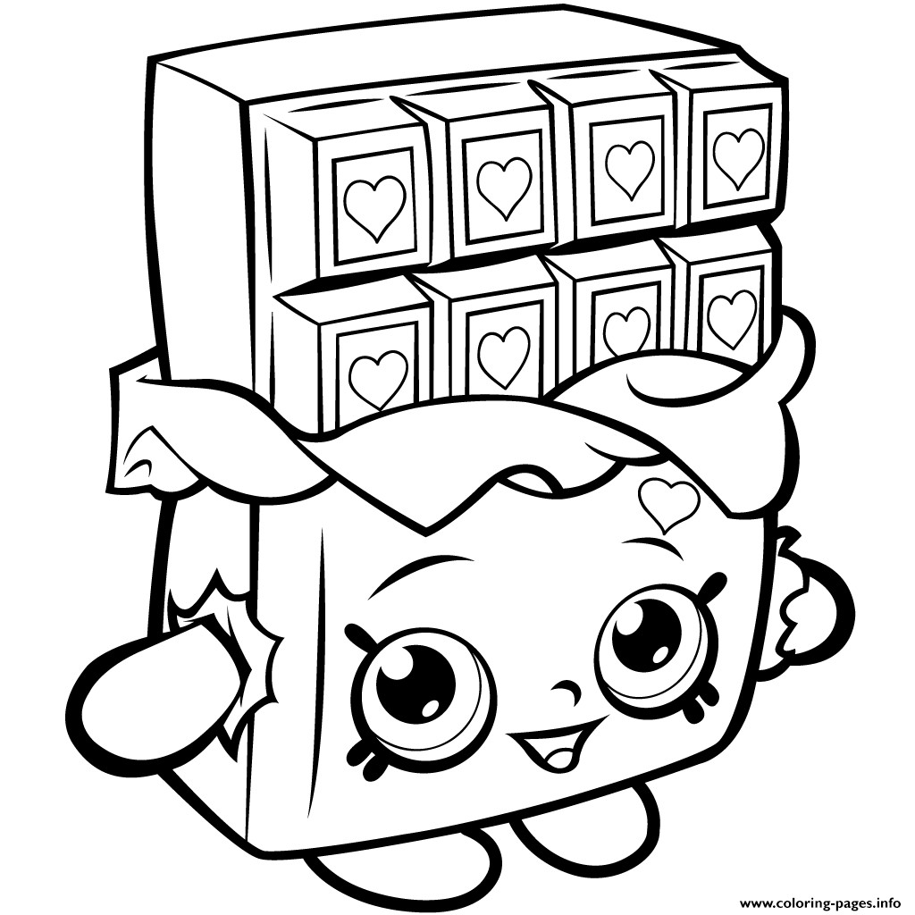 Coloring Pages For Girls Shopkins Cookie
 Shopkins Season 1 Chocolate Cheeky Coloring Pages Printable