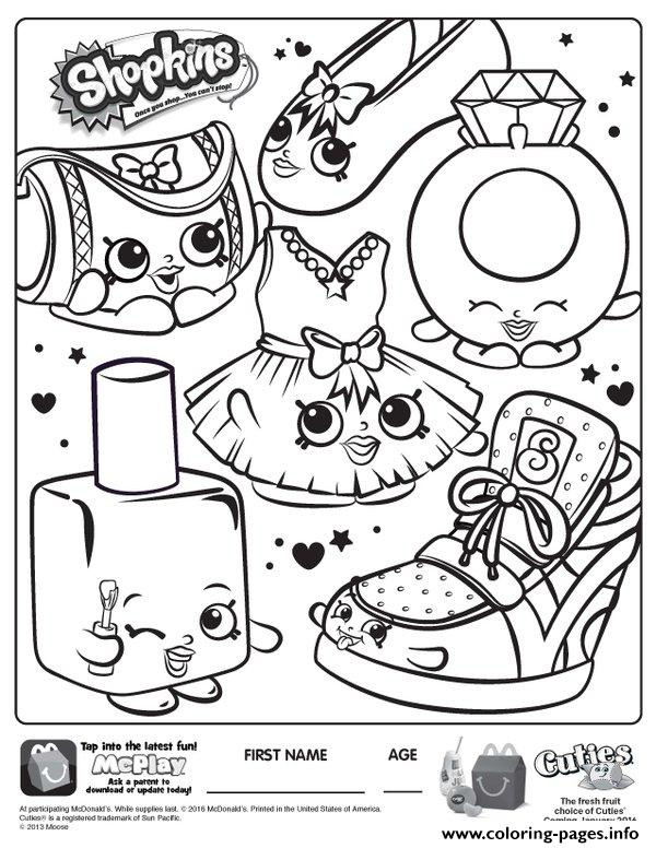 Coloring Pages For Girls Shopkins
 Free Shopkins New Coloring Pages Printable