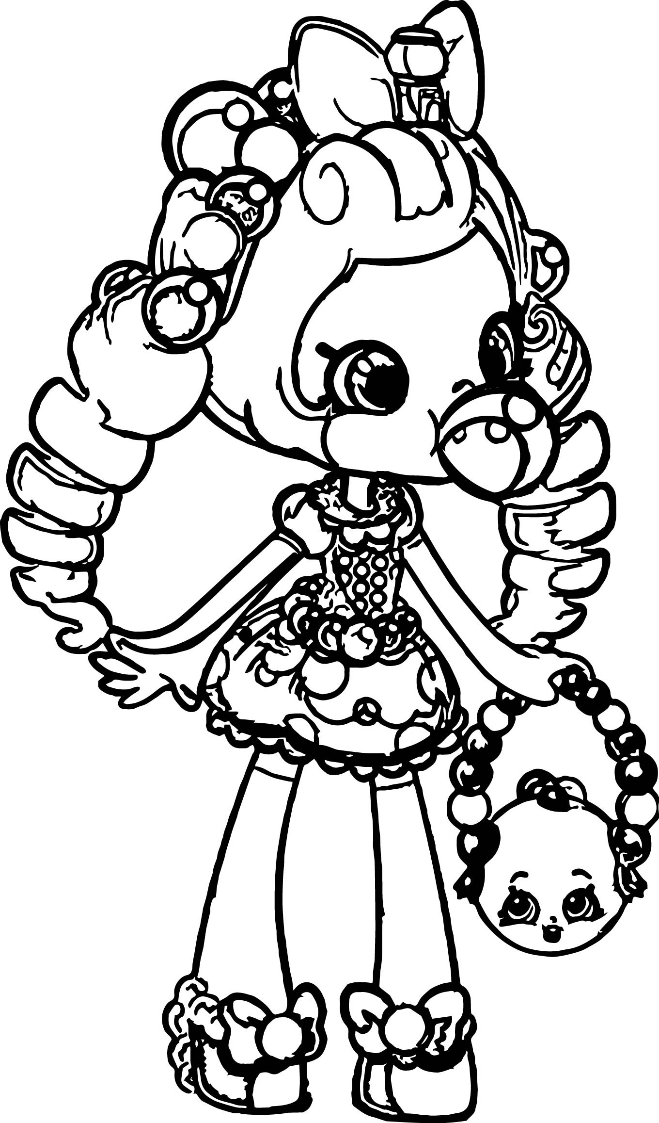 Coloring Pages For Girls Shopkins
 Shopkins Balloon Girl Coloring Page