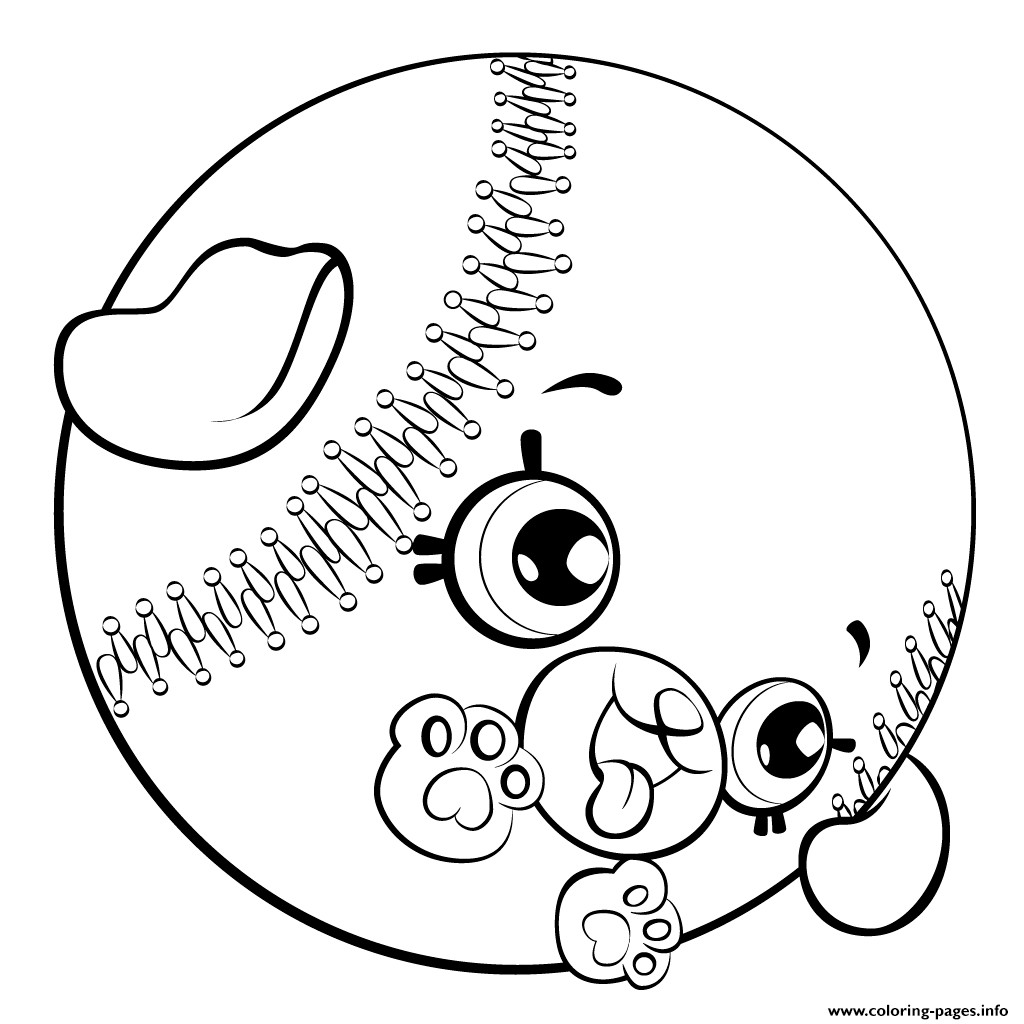 Coloring Pages For Girls Shopkins
 Baseball Shopkins Season 5 Coloring Pages Printable