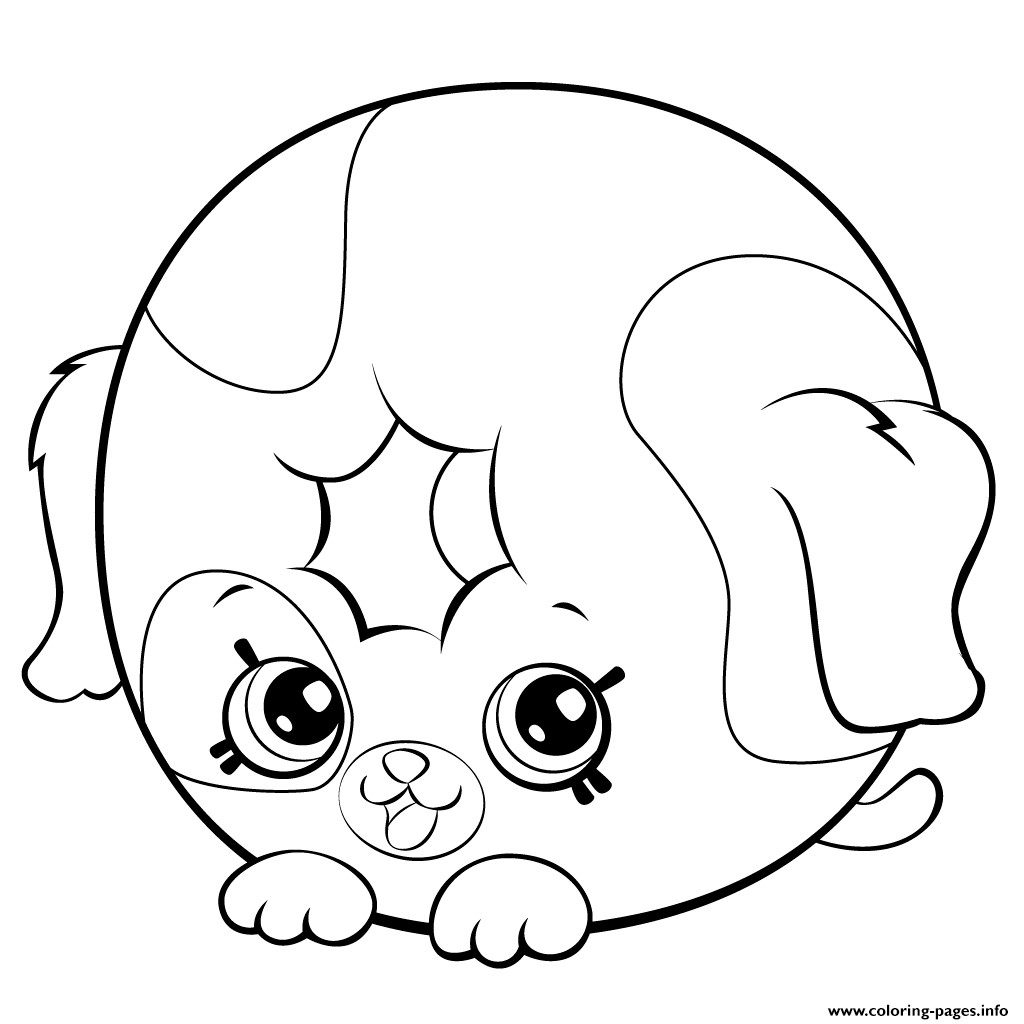 Coloring Pages For Girls Shopkins
 Cute Donut Dog Printable Shopkins Season 5 Coloring Pages