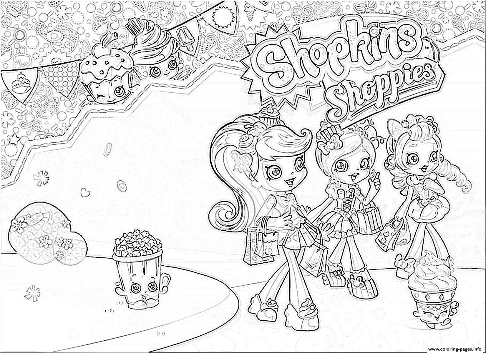 Coloring Pages For Girls Shopkins
 Shopkins Shoppies Girls Coloring Pages Printable