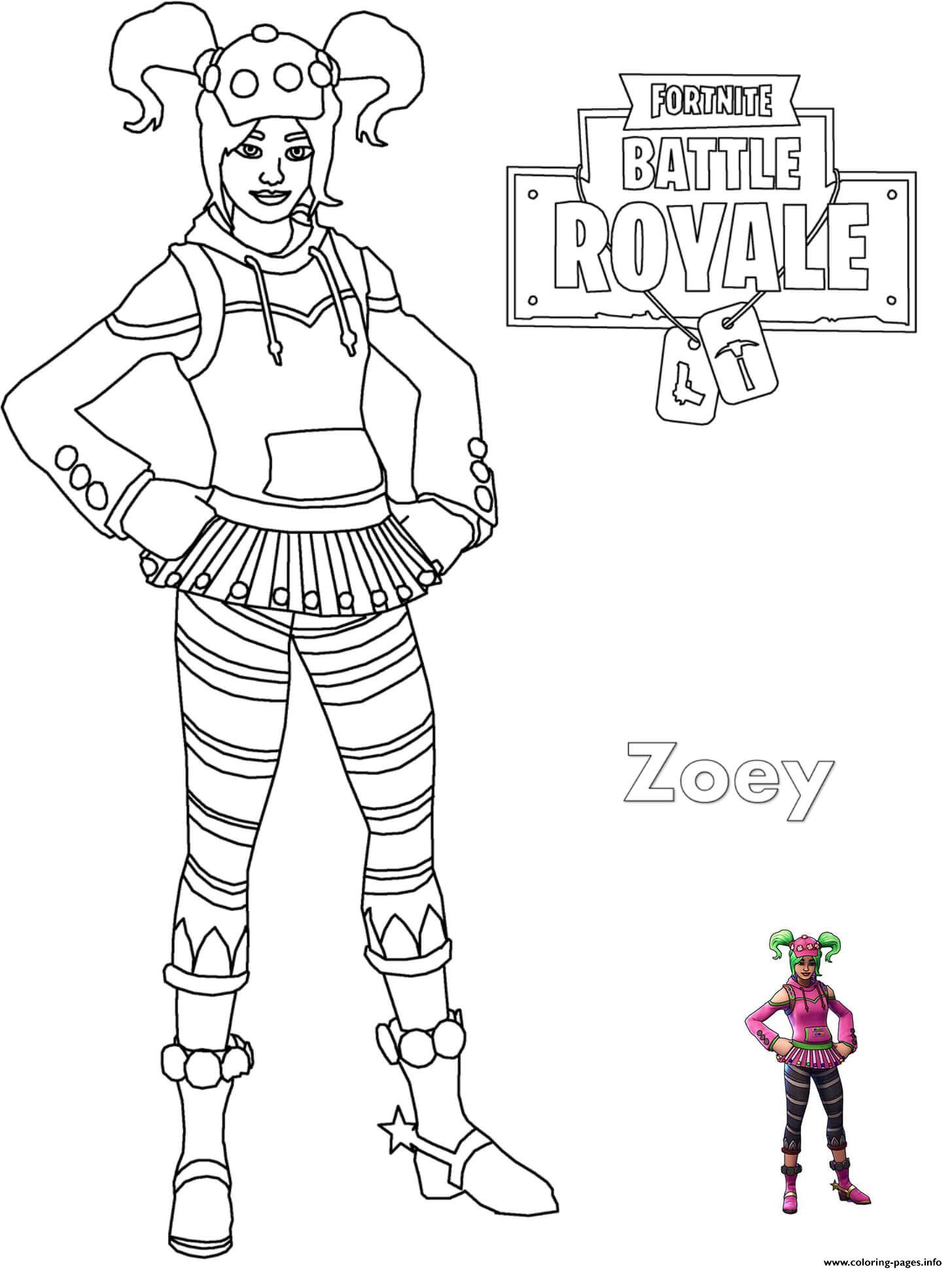 Coloring Pages For Girls Spelling Zoey
 Zoey Fortnite Girl Coloring Pages Printable