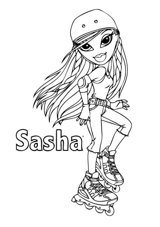 Coloring Pages For Girls Spelling Zoey
 printable bratz coloring pages sasha free for teenage