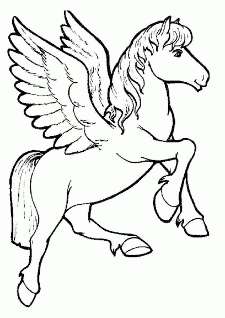 Coloring Pages For Girls Unicorns
 Flying Unicorn Coloring Pages Coloring Home