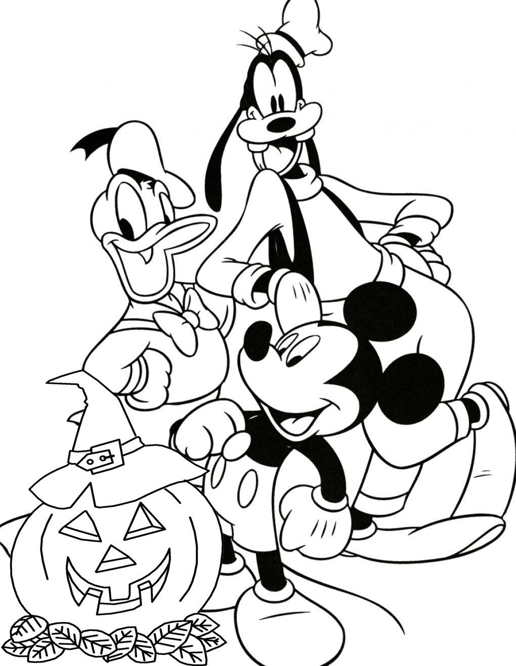 Coloring Pages For Halloween Printable
 Free Disney Halloween Coloring Pages Lovebugs and Postcards