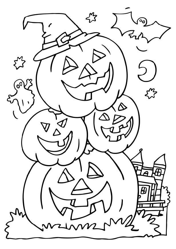 Coloring Pages For Halloween Printable
 Free Printable Halloween Coloring Pages For Kids