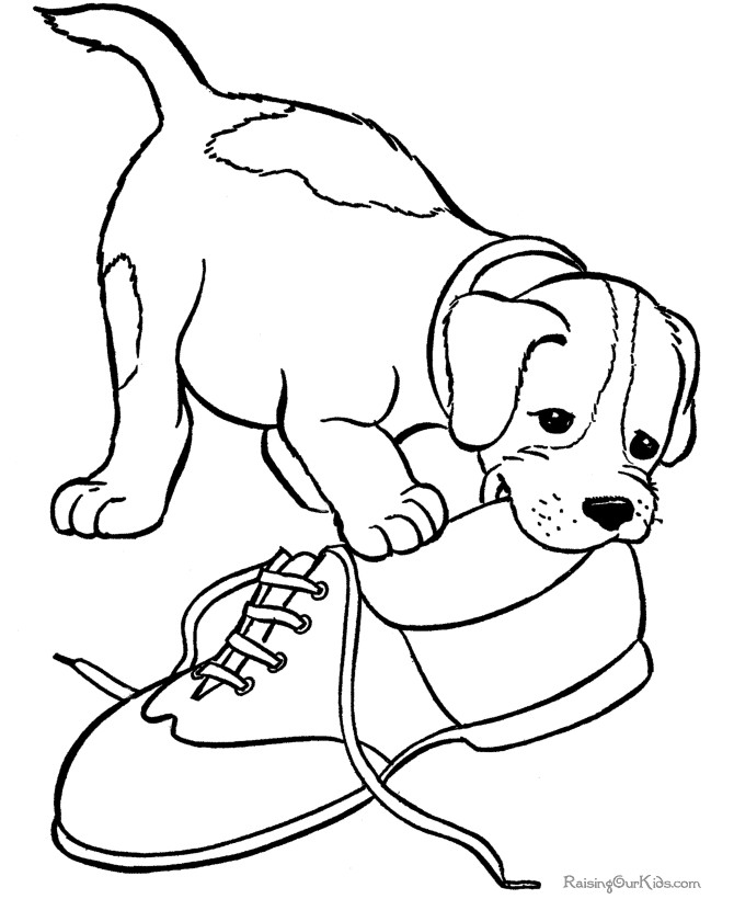 Coloring Pages For Kids Dog
 Pet puppy dog coloring pictures 068