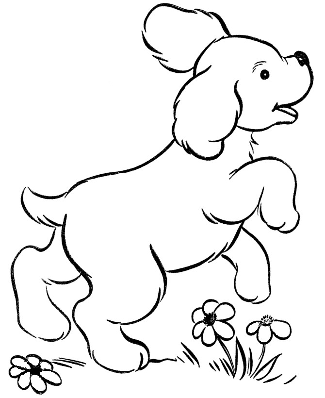 Coloring Pages For Kids Dog
 Free Printable Dog Coloring Pages