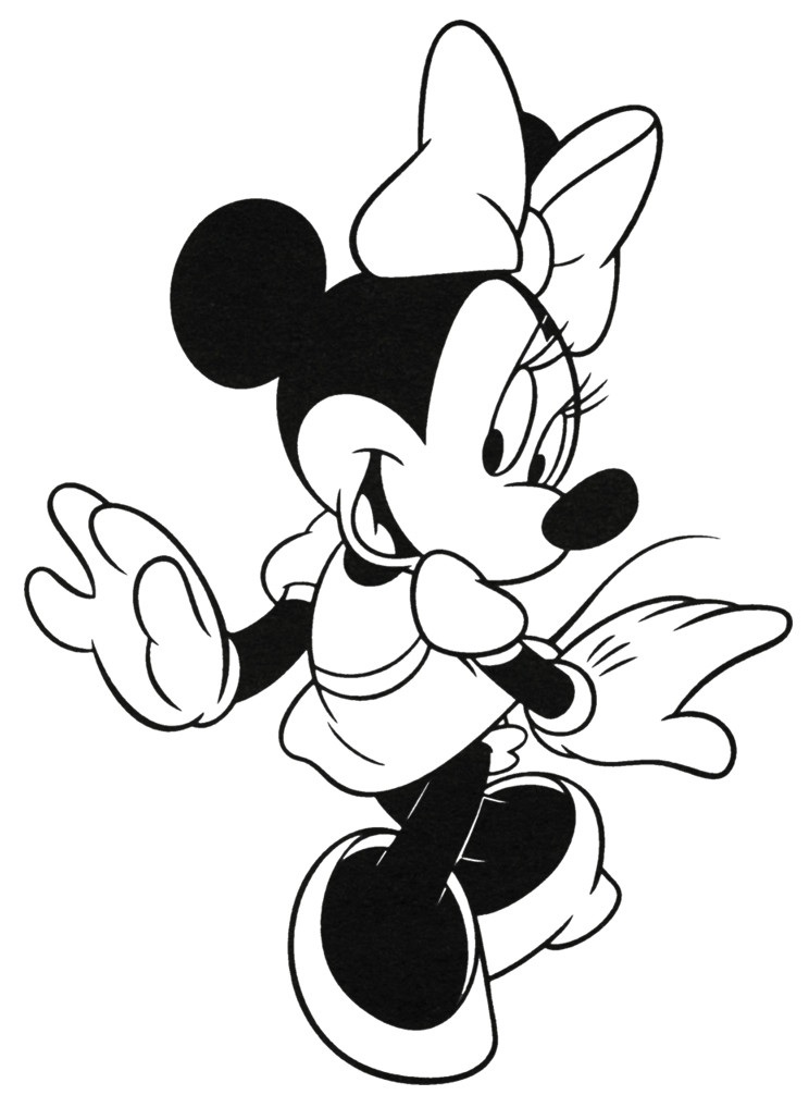 Coloring Pages For Kids Minnie Mouse
 Free Printable Minnie Mouse Coloring Pages For Kids